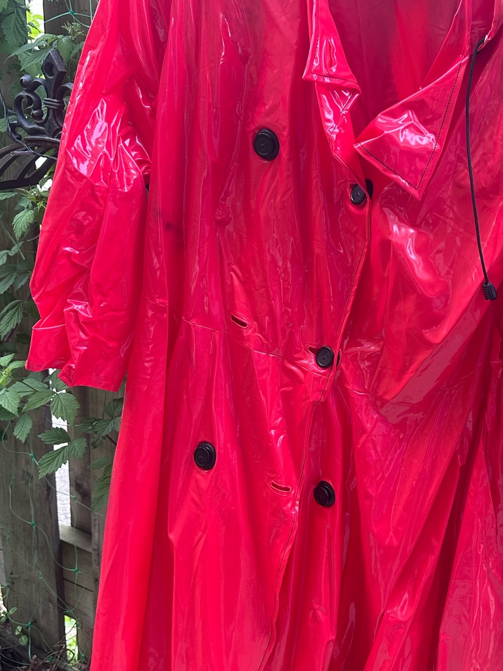 Women's Vinyl Rain Trench Coat 4XL Elements Rainwear - Picture 4 of 4